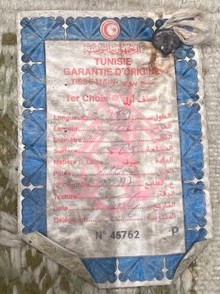 Alfombra de lana pura artesana Túnez