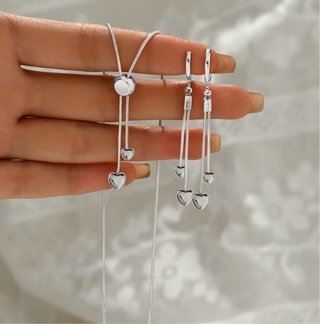 Set Bigiotteria Cuore Argento