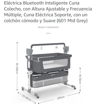 Cuna Colecho Electrónica Inteligente+Colchón NUEVO