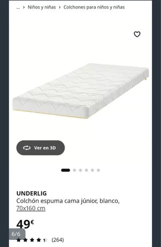 Cama infantil blanca IKEA