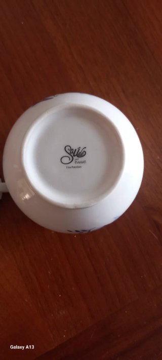 Servizio caffè porcellana blu e bianco
