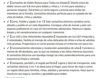 Cortauñas Eléctrico 3 en 1 y Lima Uñas