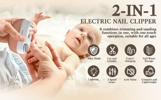 Cortauñas Eléctrico 3 en 1 y Lima Uñas