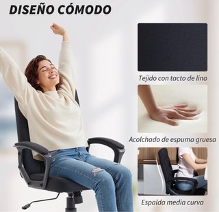 Silla de Oficina Giratoria Ajustable