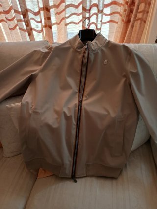 Giubbino K-Way Uomo Beige Multicolor