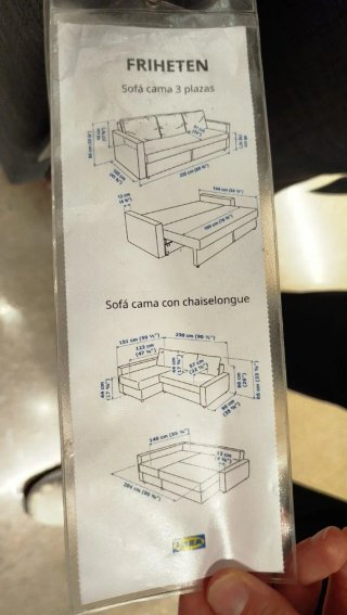 Sofá 3 plazas + chaiselongue Ikea FRIHETEN