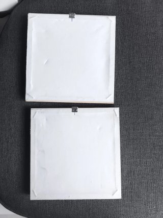 2 Quadretti Ricamati a Mano cm 13