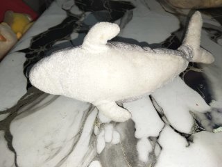 Peluche gris brillante