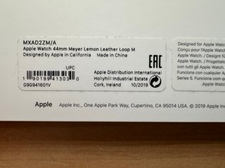 Apple Watch 44mm. Meyer Lemon Leather Loop M