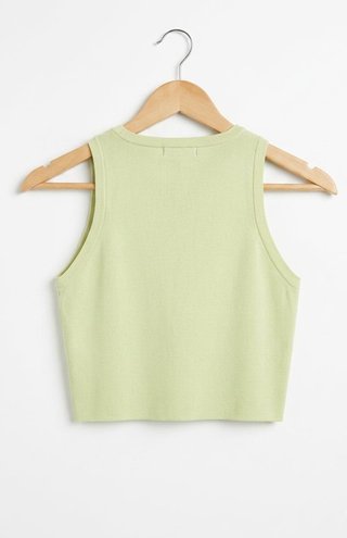 Top corto punto Zara verde lima
