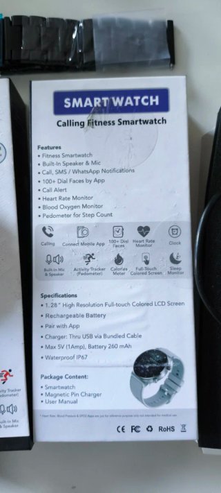 Smartwatch Calling Fitness IP67 Negro