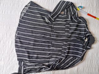 Camicia H&M donna righe bianche manica lunga