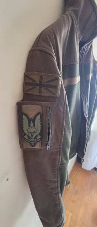 Forro Polar Militar Marrón y Verde