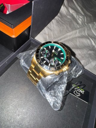 Reloj Jaguar Hombre Dorado y Verde
