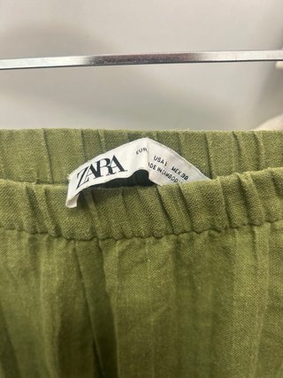 Pantalón ancho Zara verde