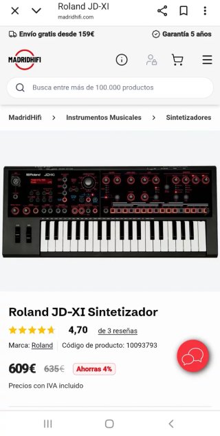 Roland JD-XI Sintetizador