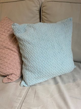 2 Cojines Texturizados Rosa y Azul - 35x35cm