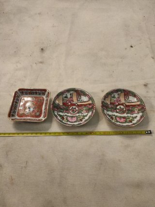 3 Piccoli Piatti in Porcellana Macao