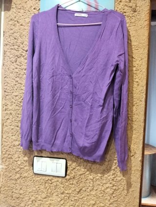 Chaqueta de punto Lefties morada T. L
