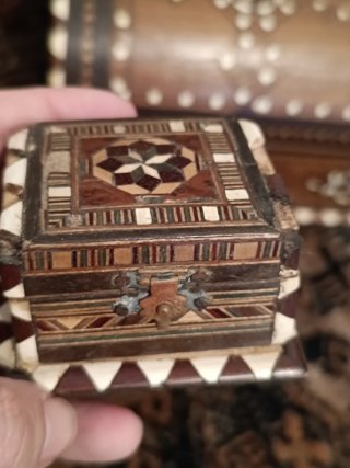 Lote de 3 Cajas de Madera Marquetería