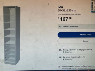 Armario modular IKEA blanco