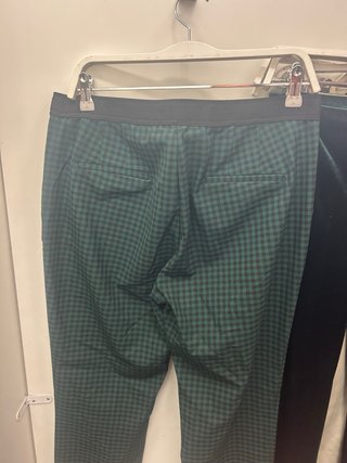 Pantalones Zara cuadros vichy verde y negro