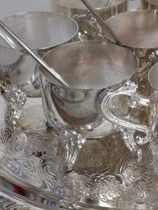 Set  silver plate