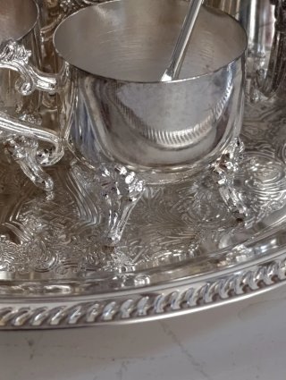 Set  silver plate