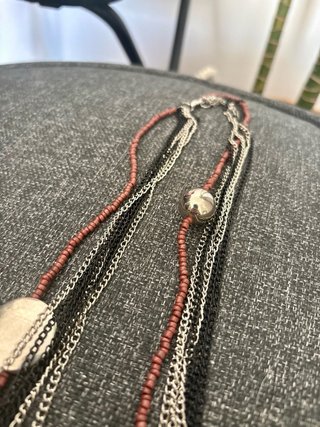 Collar múltiple cadenas y abalorios