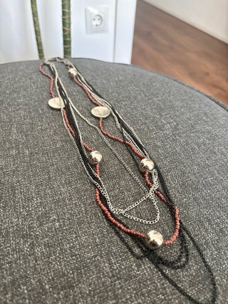 Collar múltiple cadenas y abalorios