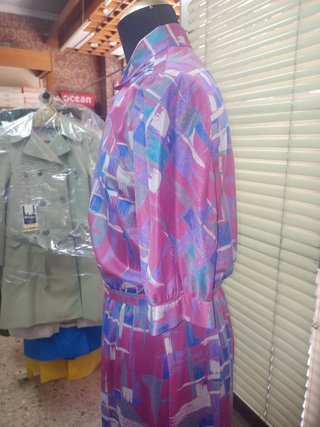 Vestido vintage rosa estampado