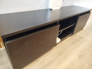 Conjunto Mesa extensible+aux. abatible+mueble tv