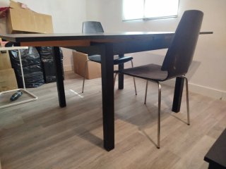 Conjunto Mesa extensible+aux. abatible+mueble tv