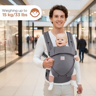 Mochila portabebés GAGAKU Gris - Nueva -