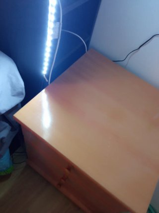 Mesita Cajonera Escritorio Madera color pino