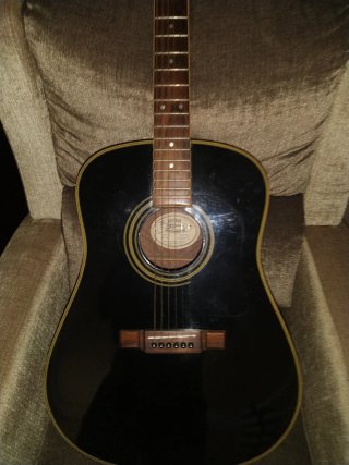 Guitarra Acústica Negra