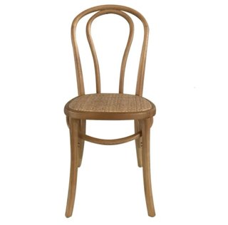 2 Sillas Thonet de abedul con Asiento de ratán