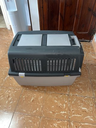 Jaula Transportin Perro Gato Beige Gris