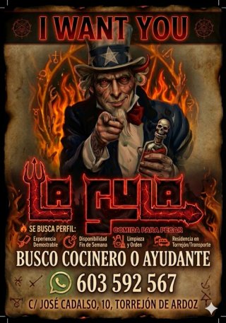 Oferta de trabajo Ayudante de cocina o cocinero/a
