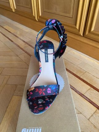 Sandalias Stradivarius Flores Tacón
