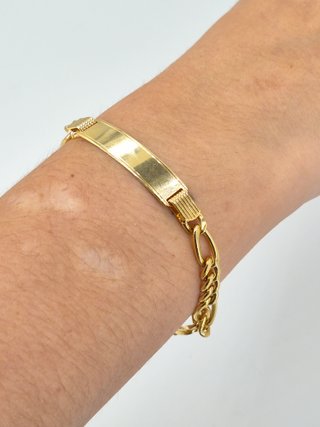 049-05-00301 Pulsera Figaro Oro 18k
