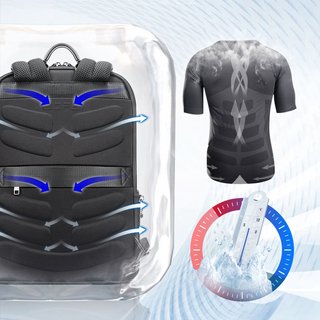 Mochila Negra Carga USB Portátil 15 Pulgadas