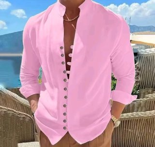 Camisa elegante verano rosa