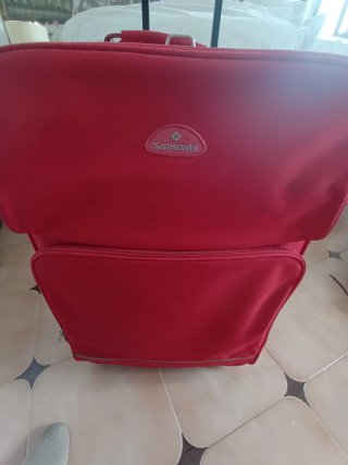 Maleta Grande Samsonite Vintage Roja 2 Ruedas
