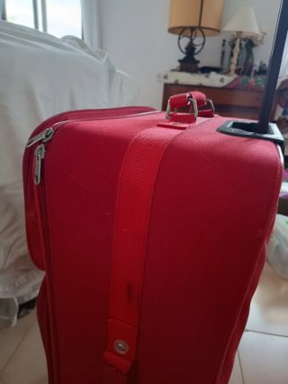 Maleta Grande Samsonite Vintage Roja 2 Ruedas