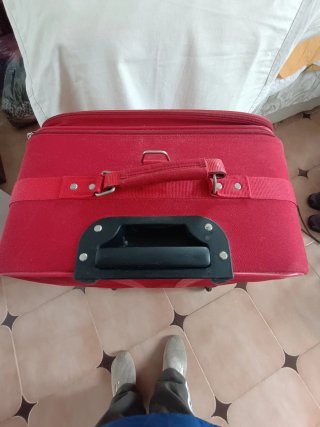 Maleta Grande Samsonite Vintage Roja 2 Ruedas
