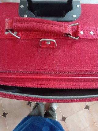 Maleta Grande Samsonite Vintage Roja 2 Ruedas