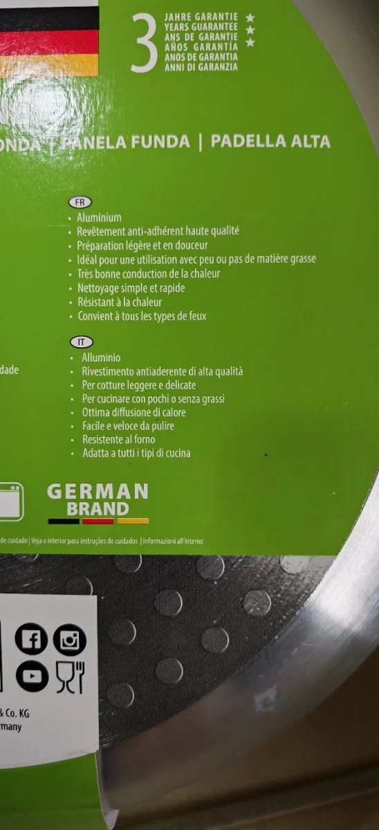 Sartén Elo Bistro Line 28 cm. De aluminio.