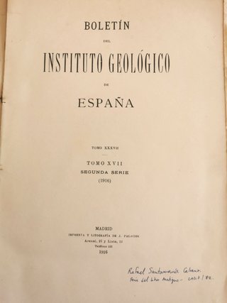 Boletin instituto geológico 1916 Juan Gavala