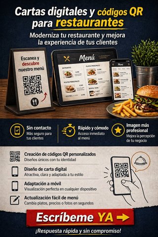 ¿Aún usas cartas físicas? Digitalízate con QR